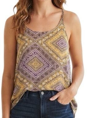 COTTON ON Geo Paisley Scarf Print Sleeveless Tank Boho Medium M